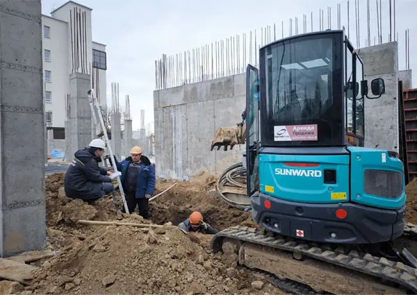 Аренда мини-экскаватора в Гродно - Sunward SW25